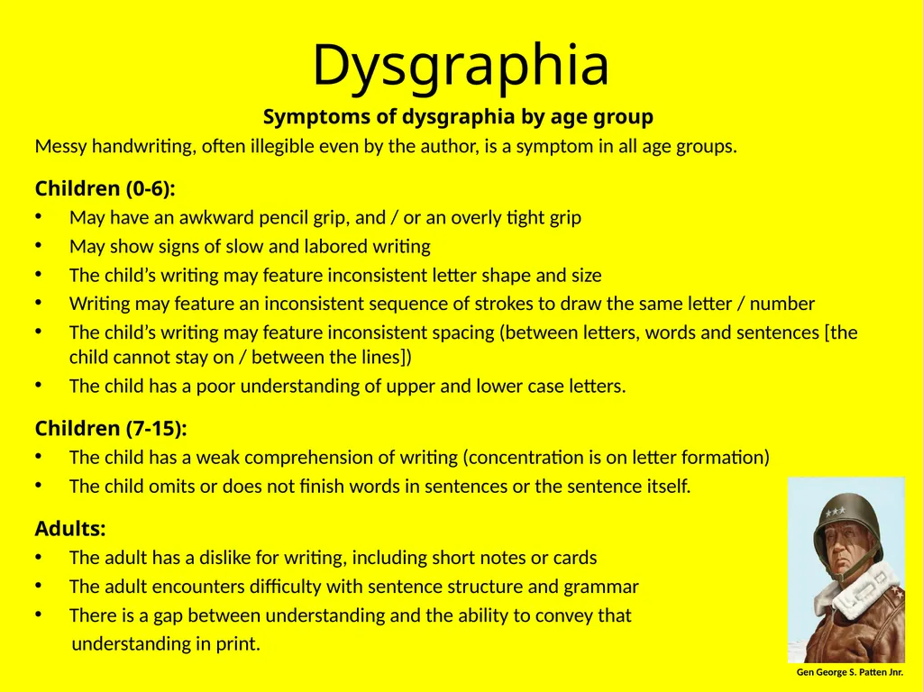 Dysgraphia: A Resource Guide FS Thompson - slide 4 of 17