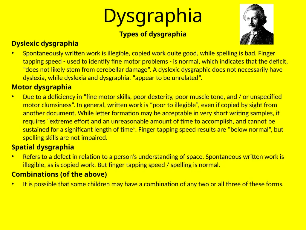 Dysgraphia: A Resource Guide FS Thompson - slide 5 of 17