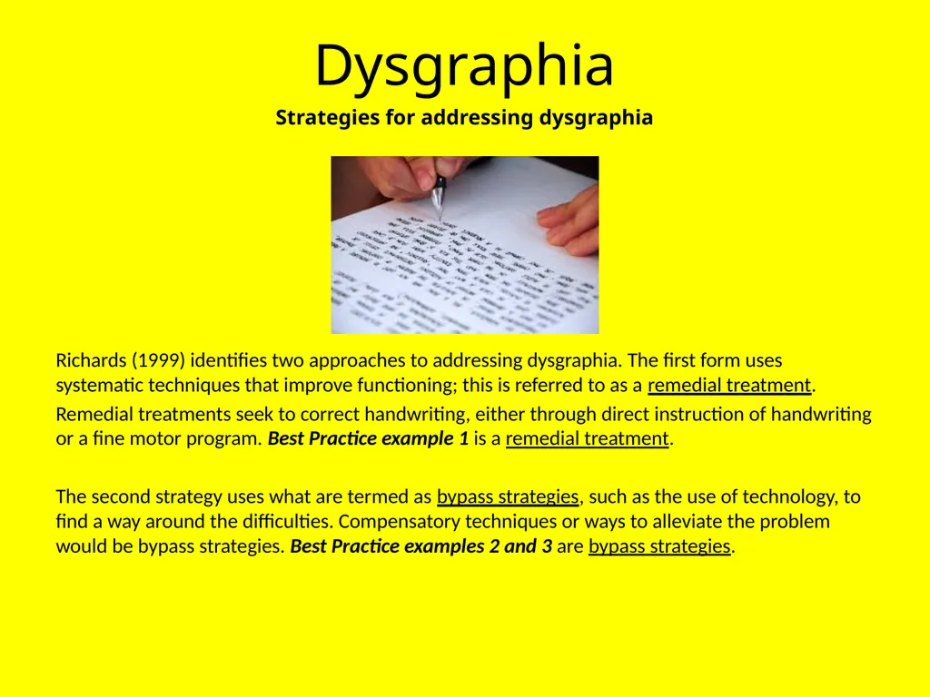 Dysgraphia: A Resource Guide FS Thompson - slide 9 of 17