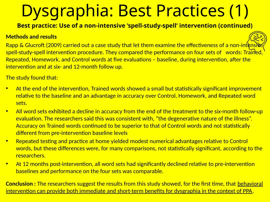Dysgraphia: A Resource Guide FS Thompson - slide 11 of 17