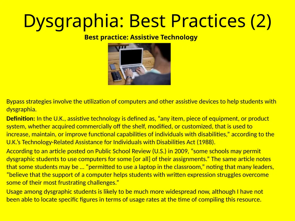 Dysgraphia: A Resource Guide FS Thompson - slide 12 of 17