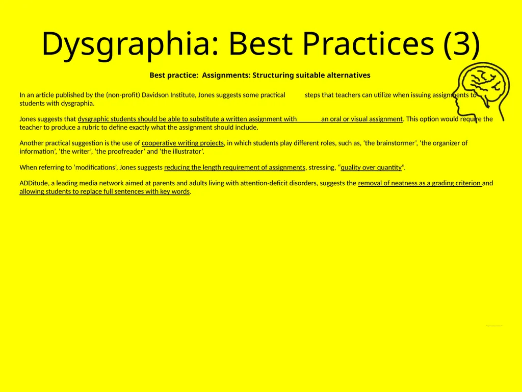 Dysgraphia: A Resource Guide FS Thompson - slide 13 of 17