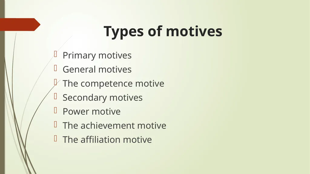 Motivation and its types Zainab Khalid (Clinical - slide 6 of 20