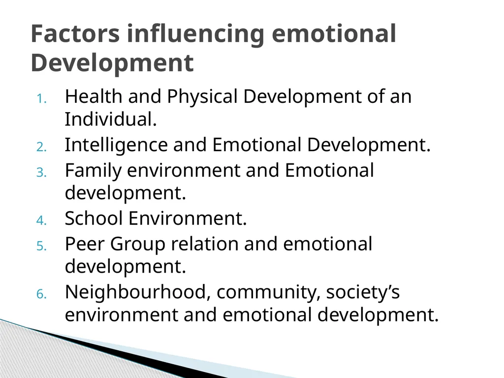 Emotional Development Etymologically, the word - slide 13 of 15