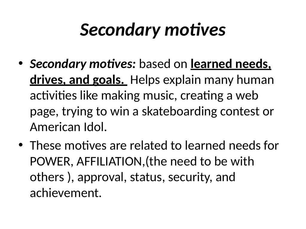 Motivation and Emotion What is Motivation? The - slide 8 of 27