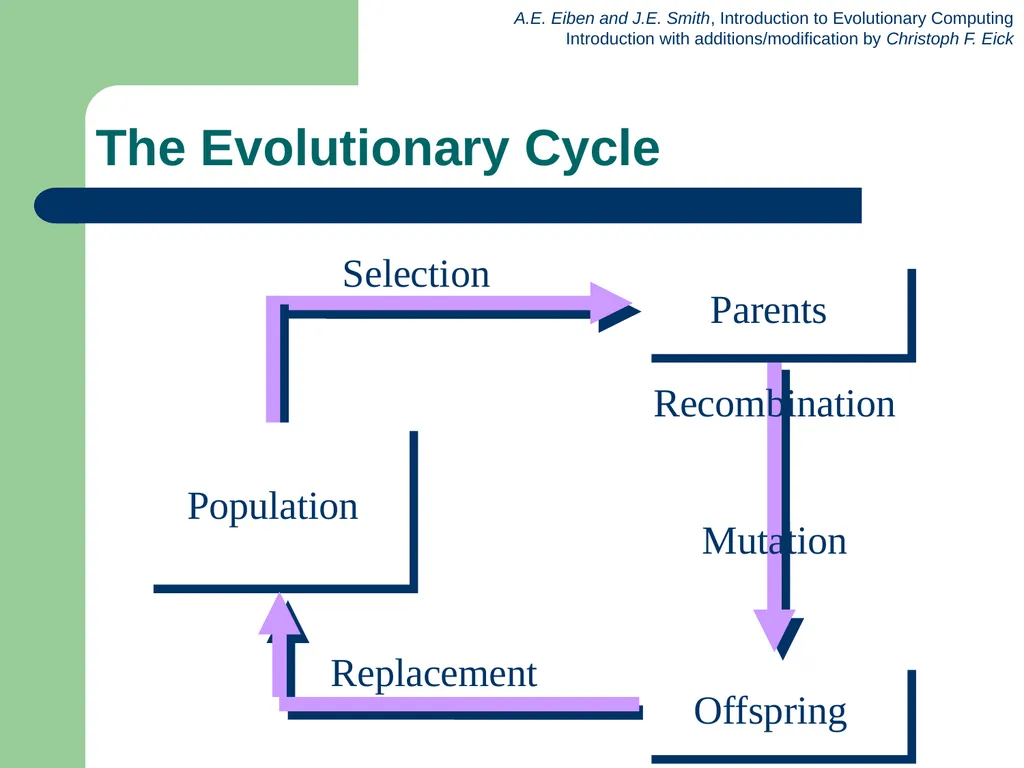 Introduction to Evolutionary Computing 1 News Feb. - slide 5 of 31