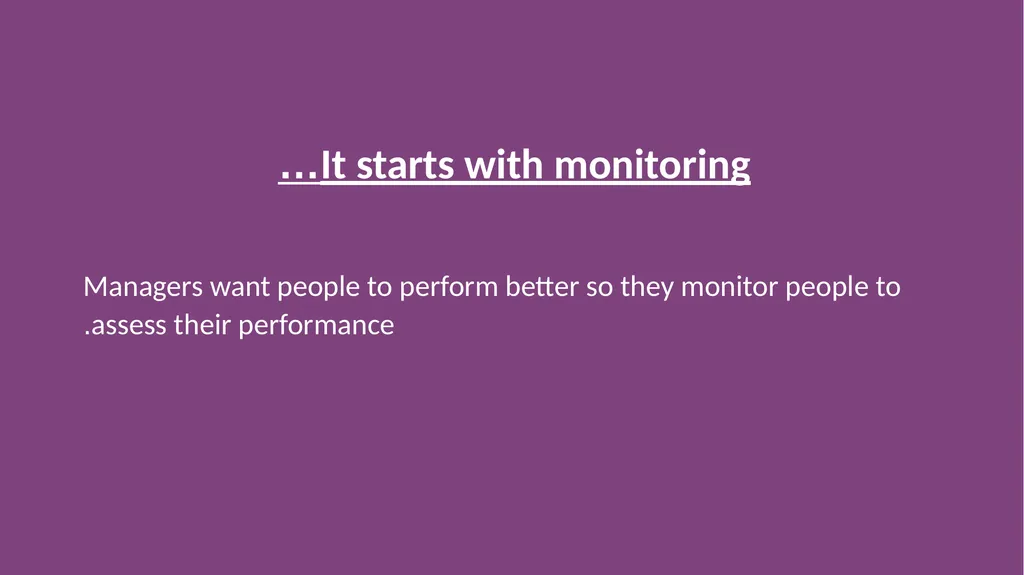 The Downward Spiral of Measuring People’s - slide 4 of 9