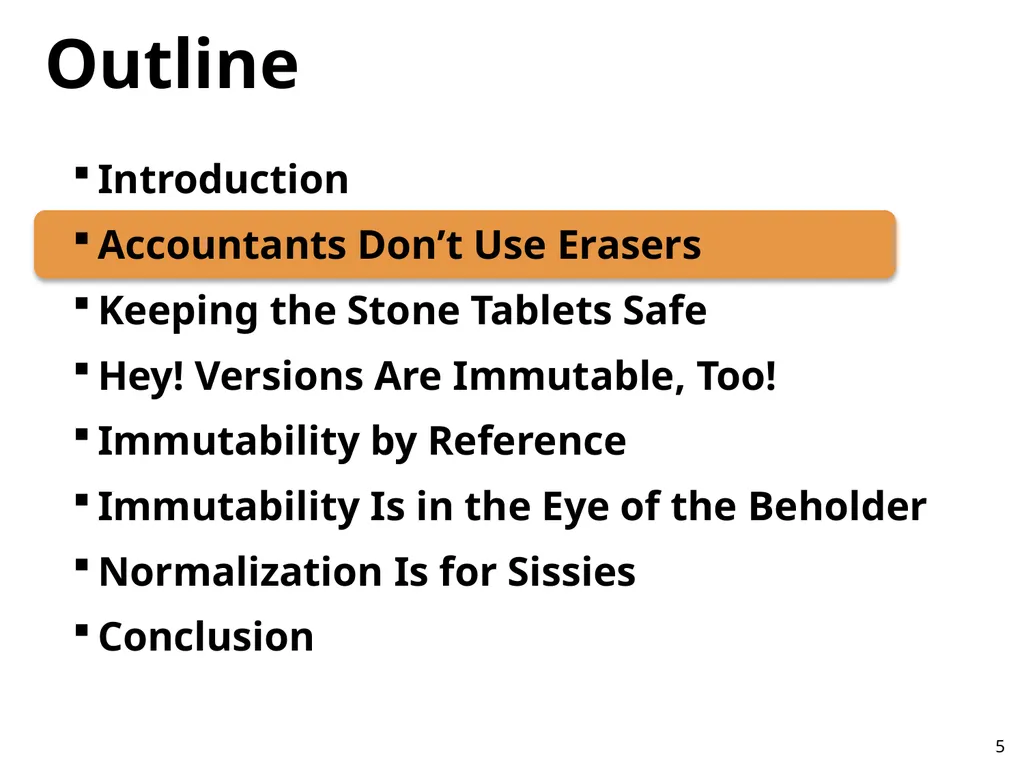 Immutability Changes Everything! October 10, 2012 - slide 5 of 36