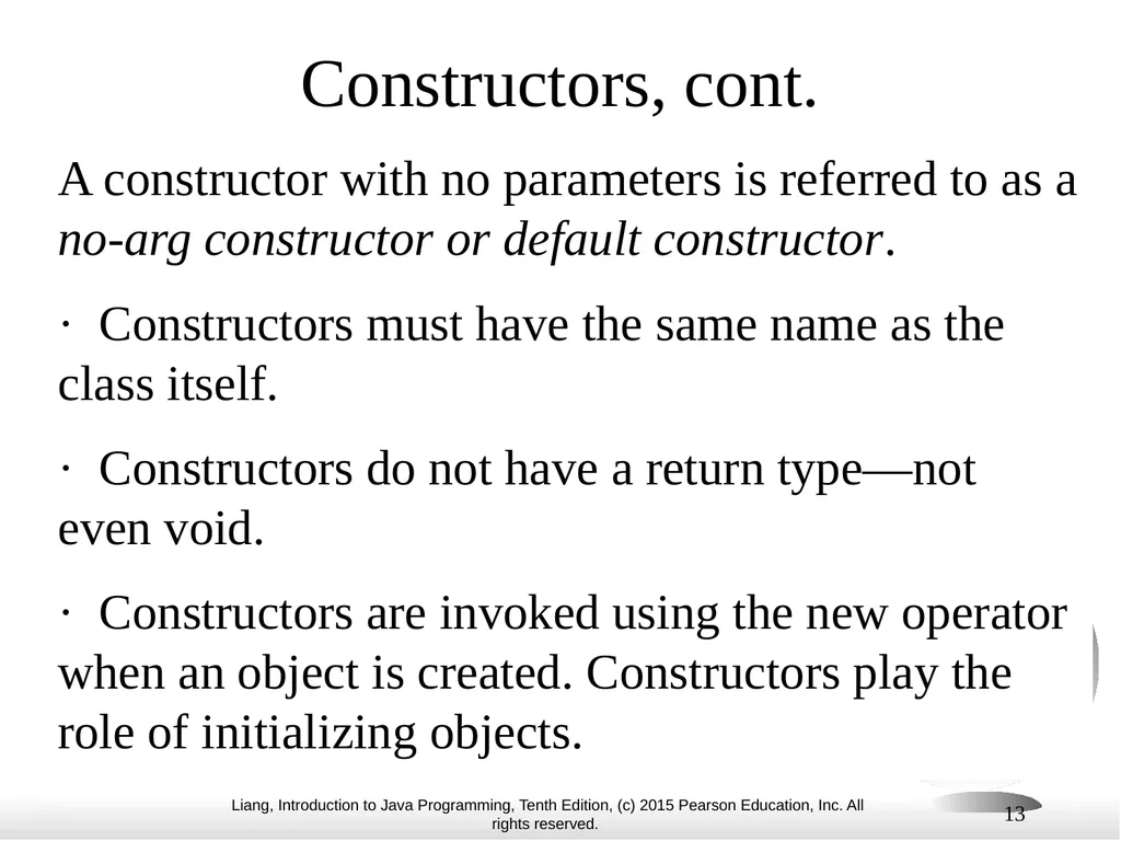 1 Chapter 10 Objects and Classes CS1: Java - slide 13 of 65