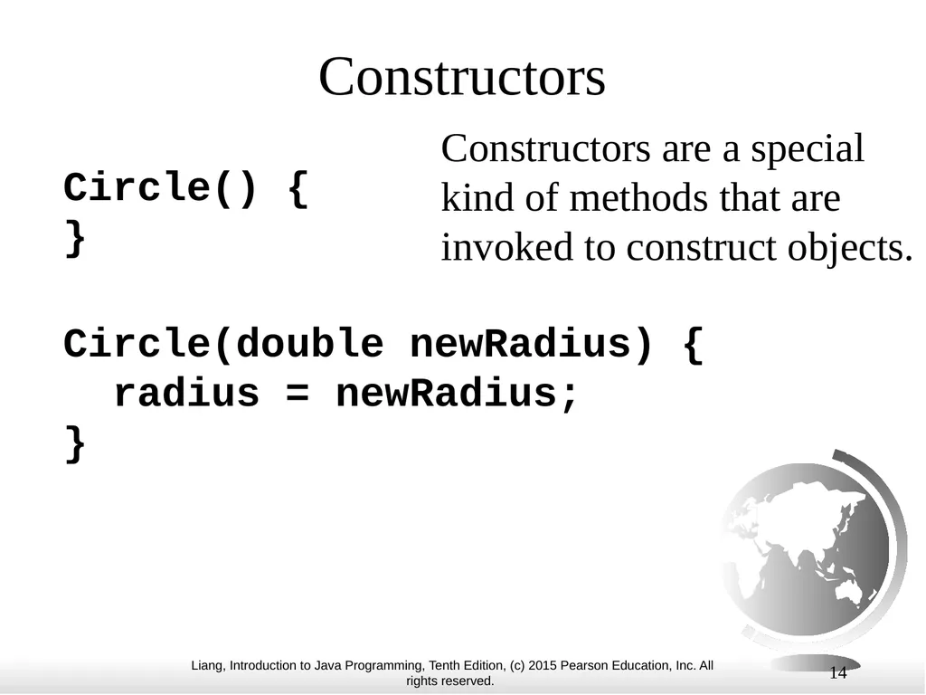 1 Chapter 10 Objects and Classes CS1: Java - slide 14 of 65