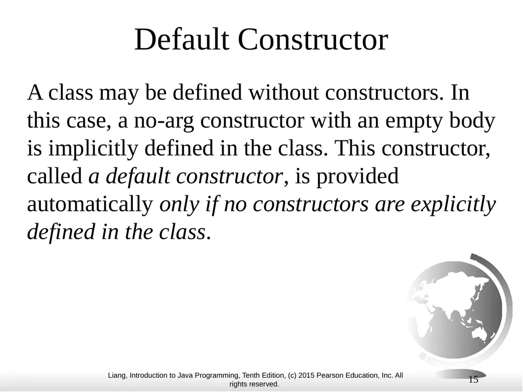 1 Chapter 10 Objects and Classes CS1: Java - slide 15 of 65