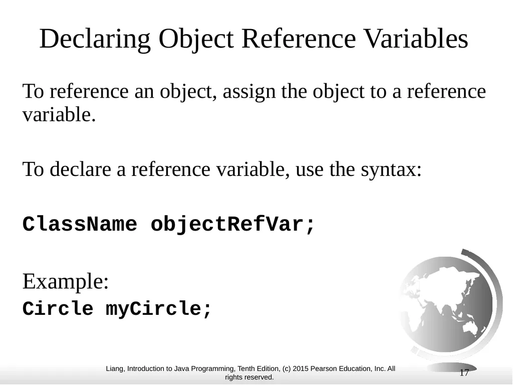 1 Chapter 10 Objects and Classes CS1: Java - slide 17 of 65