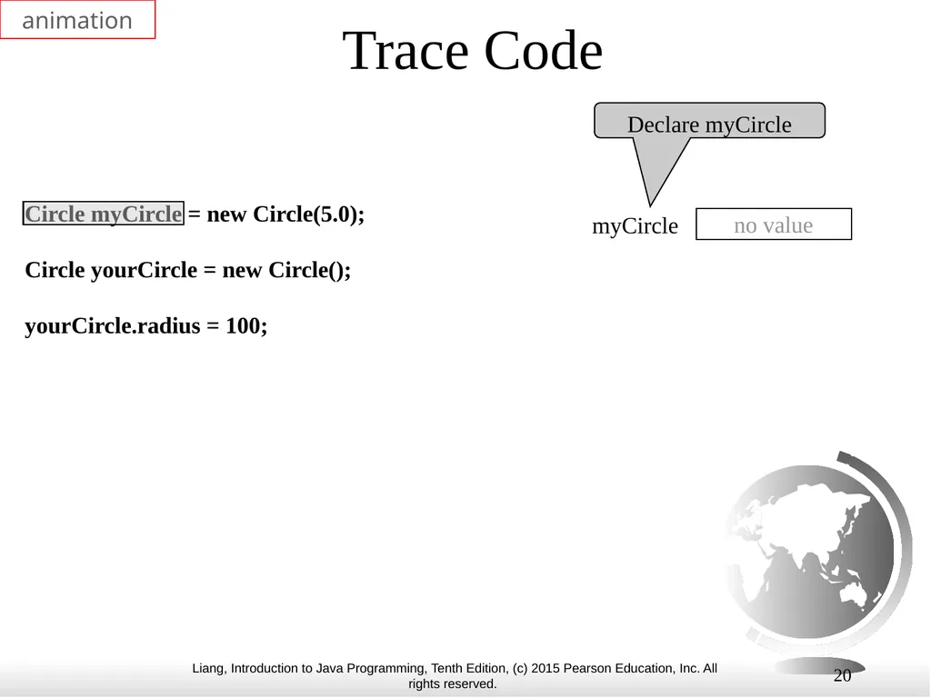 1 Chapter 10 Objects and Classes CS1: Java - slide 20 of 65