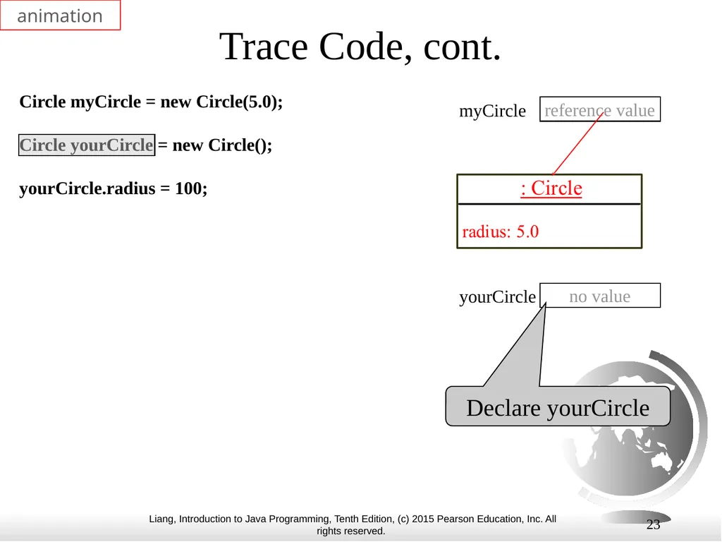 1 Chapter 10 Objects and Classes CS1: Java - slide 23 of 65