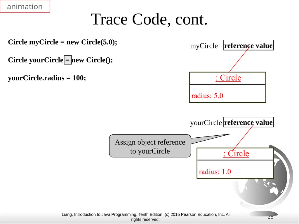 1 Chapter 10 Objects and Classes CS1: Java - slide 25 of 65