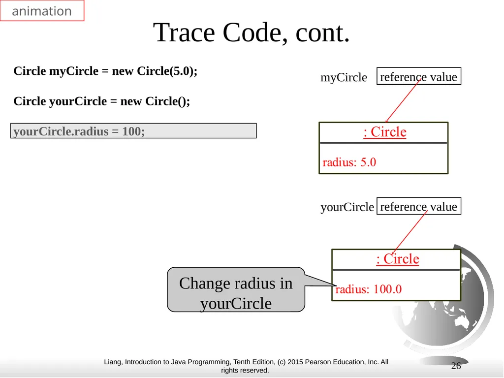 1 Chapter 10 Objects and Classes CS1: Java - slide 26 of 65