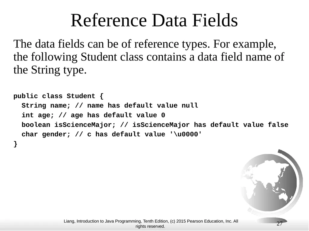 1 Chapter 10 Objects and Classes CS1: Java - slide 27 of 65