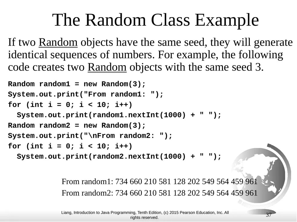 1 Chapter 10 Objects and Classes CS1: Java - slide 37 of 65