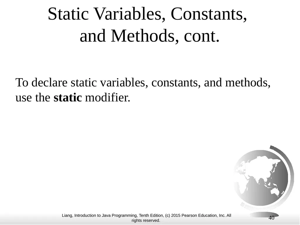 1 Chapter 10 Objects and Classes CS1: Java - slide 40 of 65