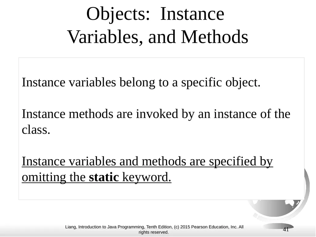 1 Chapter 10 Objects and Classes CS1: Java - slide 41 of 65