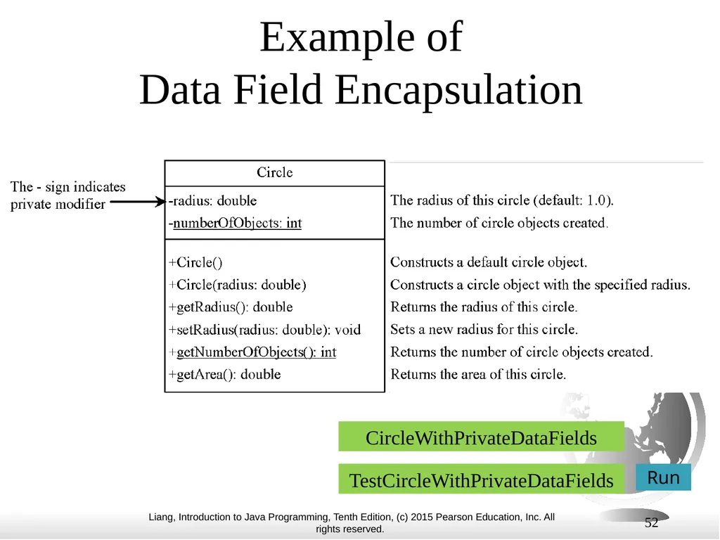 1 Chapter 10 Objects and Classes CS1: Java - slide 52 of 65