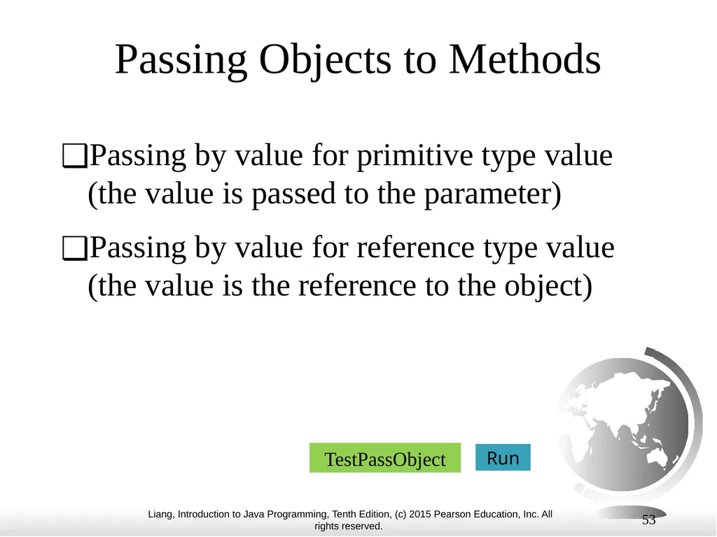 1 Chapter 10 Objects and Classes CS1: Java - slide 53 of 65