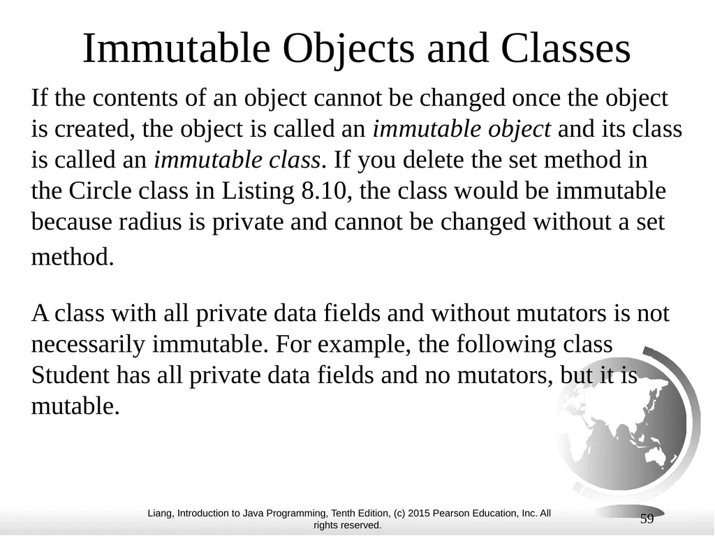 1 Chapter 10 Objects and Classes CS1: Java - slide 59 of 65