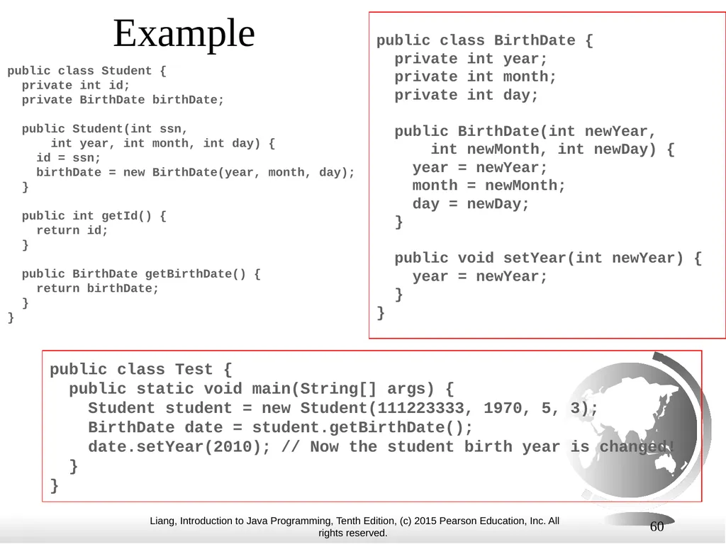 1 Chapter 10 Objects and Classes CS1: Java - slide 60 of 65