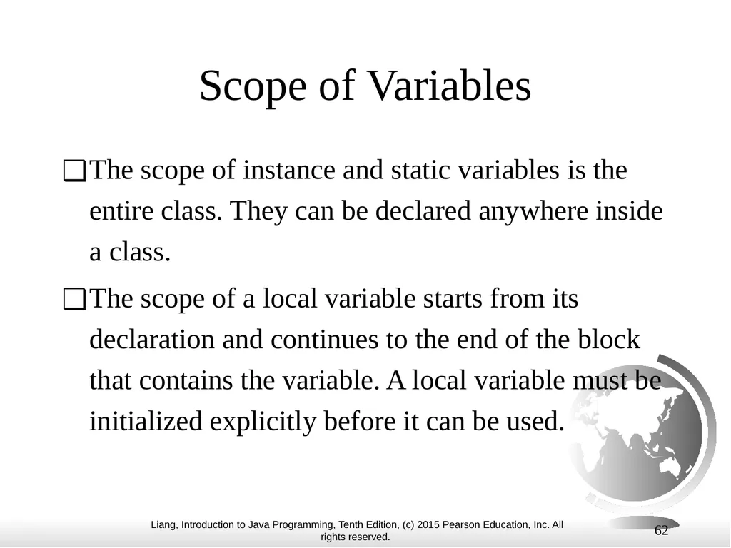 1 Chapter 10 Objects and Classes CS1: Java - slide 62 of 65