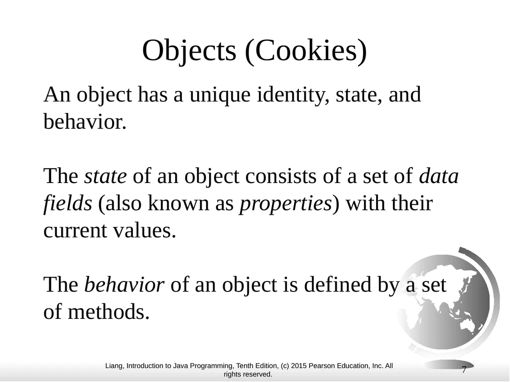1 Chapter 10 Objects and Classes CS1: Java - slide 7 of 65