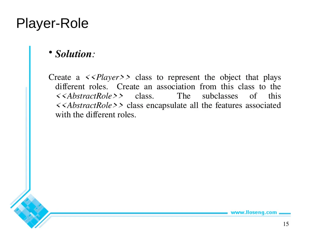 Object-Oriented Software Engineering Practical - slide 12 of 23
