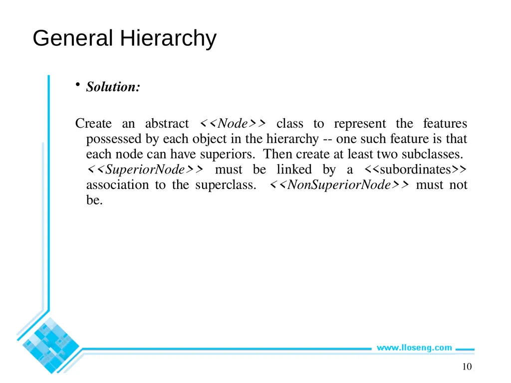 Object-Oriented Software Engineering Practical - slide 8 of 23