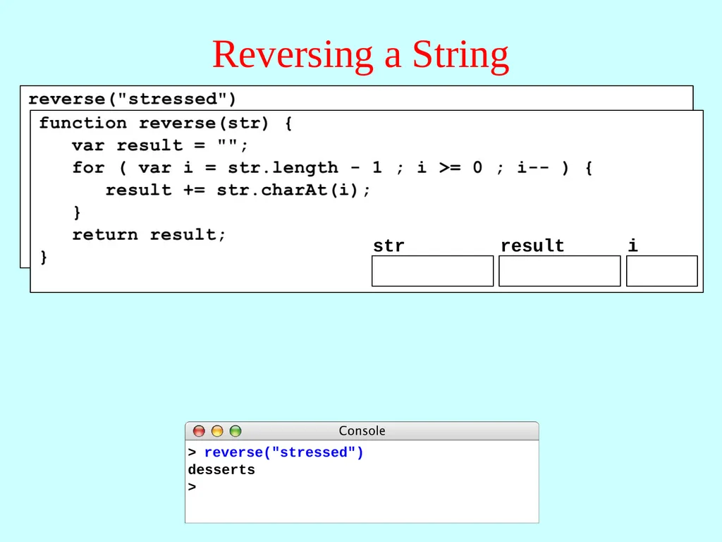 Strings in JavaScript Eric Roberts and Jerry Cain - slide 16 of 21