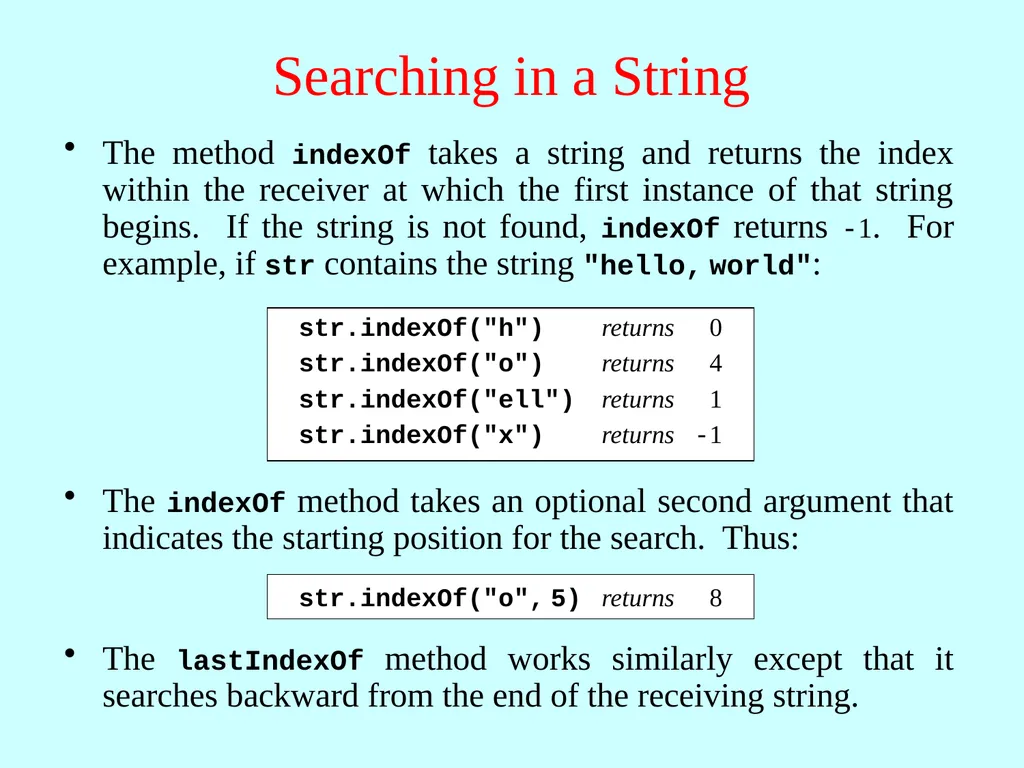 Strings in JavaScript Eric Roberts and Jerry Cain - slide 12 of 21