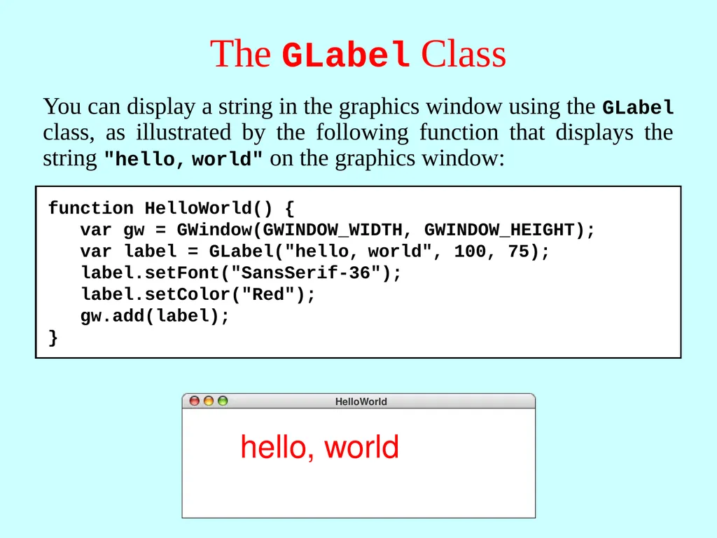 Strings in JavaScript Eric Roberts and Jerry Cain - slide 18 of 21