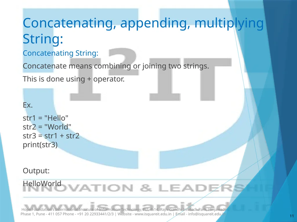 Strings in Python Dr. Varsha Degaonkar Department - slide 11 of 29