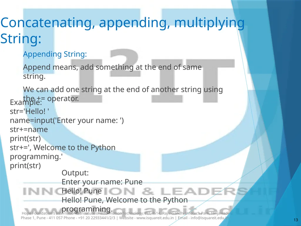 Strings in Python Dr. Varsha Degaonkar Department - slide 13 of 29
