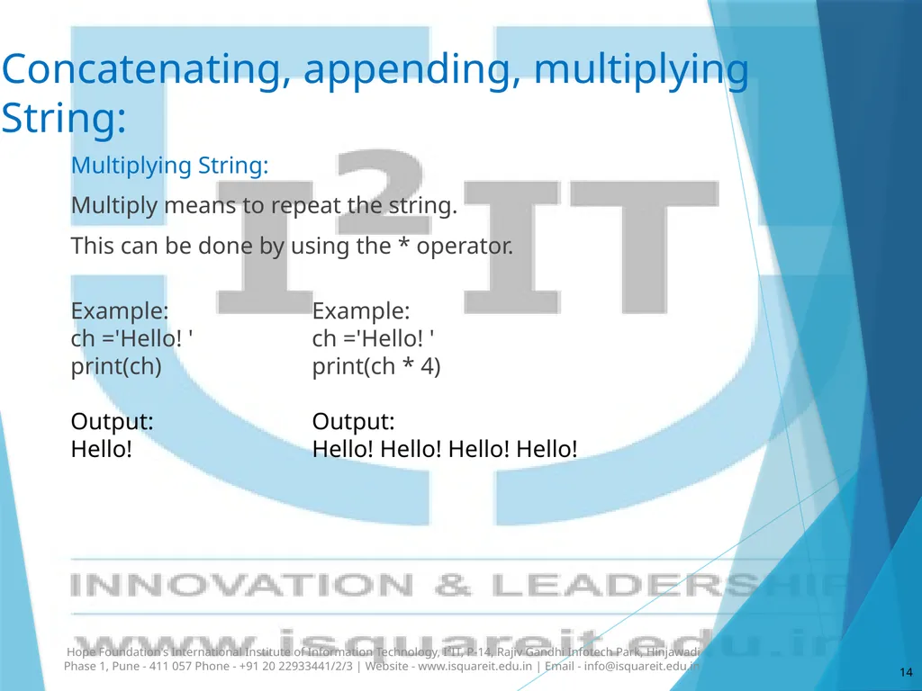 Strings in Python Dr. Varsha Degaonkar Department - slide 14 of 29