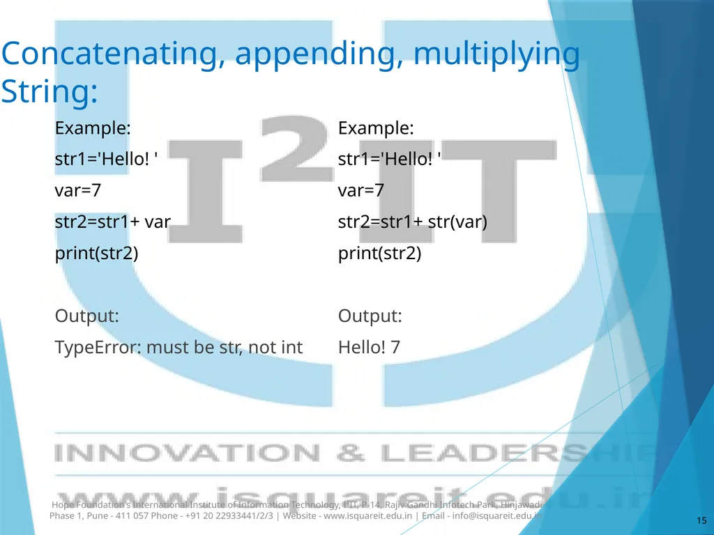 Strings in Python Dr. Varsha Degaonkar Department - slide 15 of 29