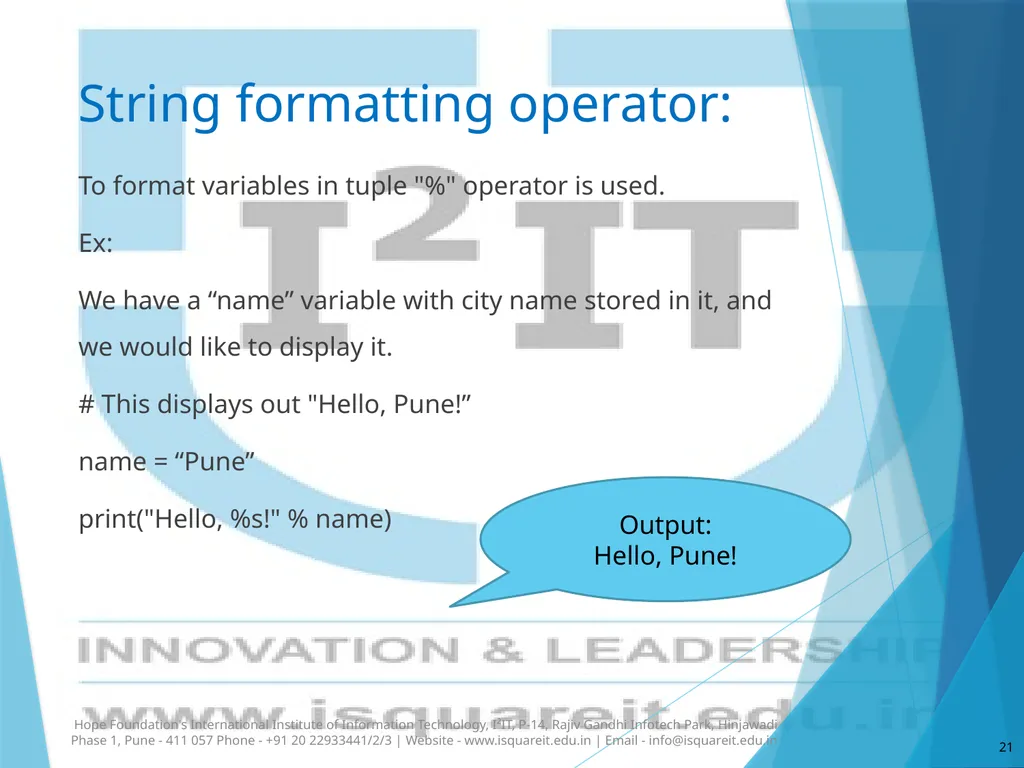 Strings in Python Dr. Varsha Degaonkar Department - slide 21 of 29