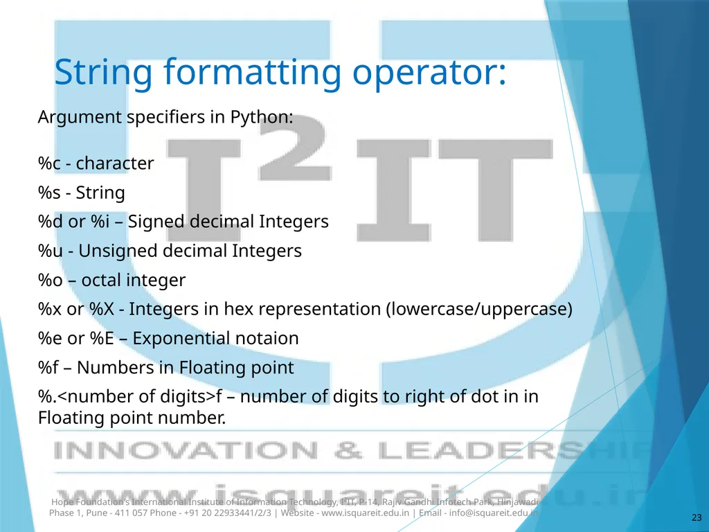 Strings in Python Dr. Varsha Degaonkar Department - slide 23 of 29