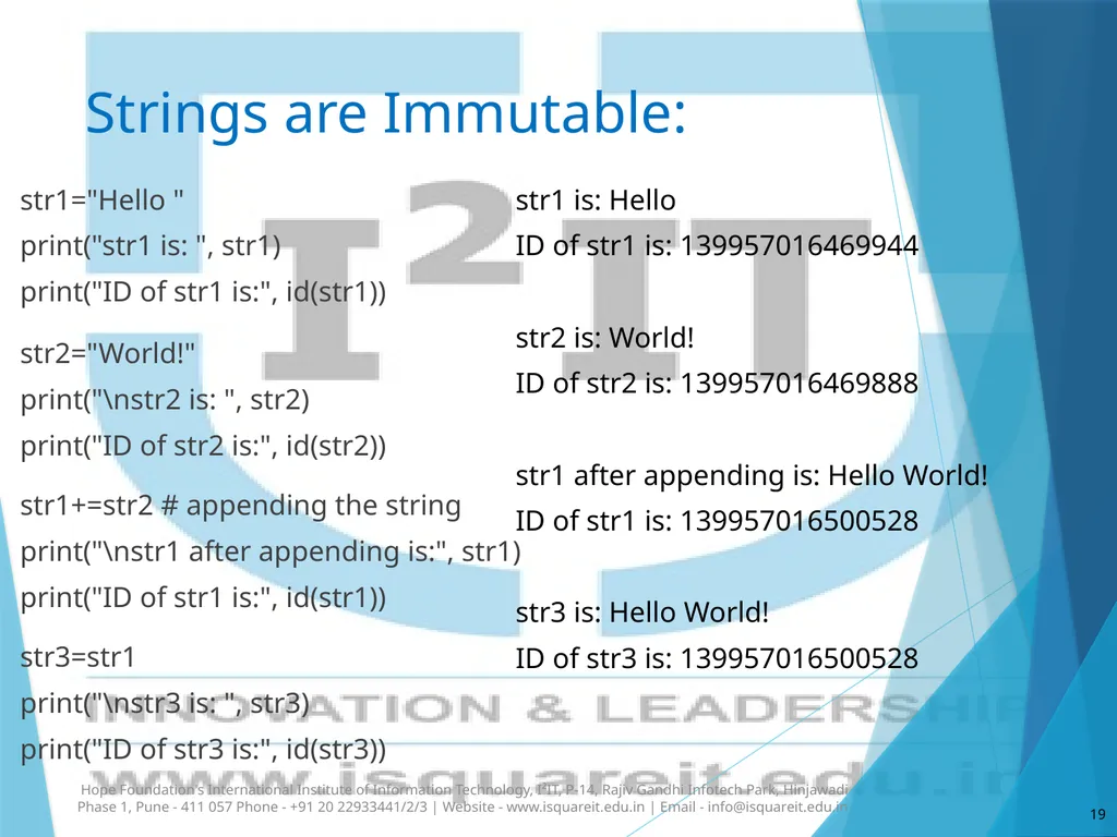 Strings in Python Dr. Varsha Degaonkar Department - slide 19 of 29