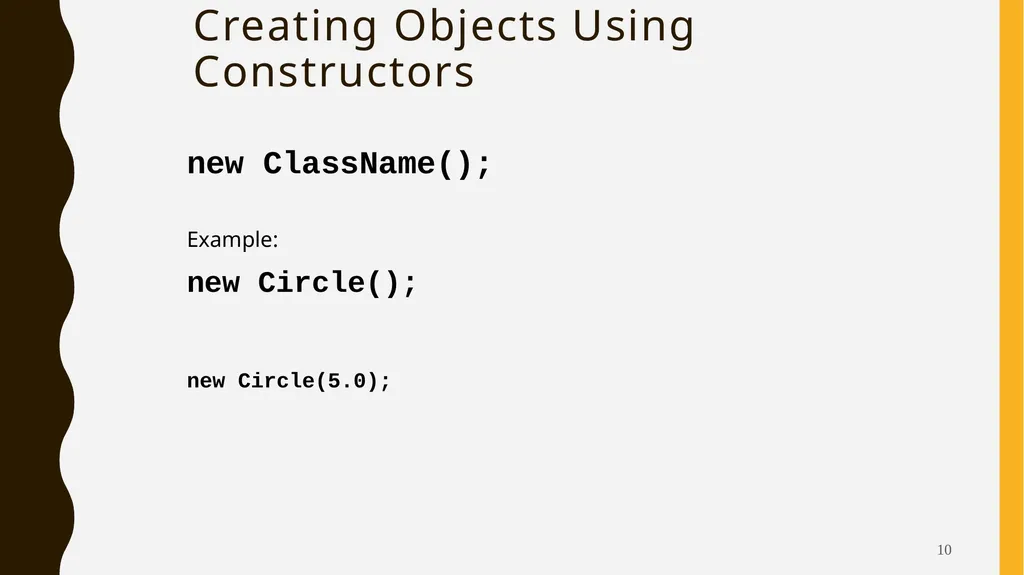 Introduction To Objects Oriented Programming - slide 10 of 53