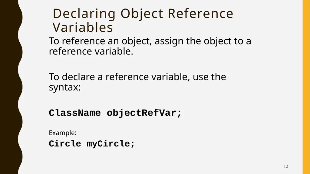 Introduction To Objects Oriented Programming - slide 12 of 53