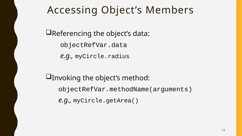 Introduction To Objects Oriented Programming - slide 14 of 53