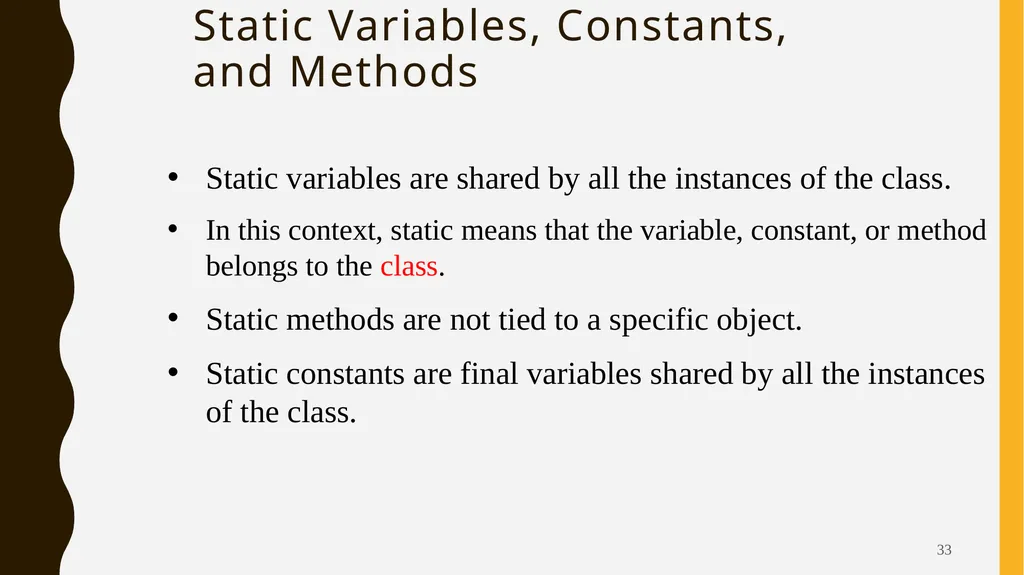 Introduction To Objects Oriented Programming - slide 33 of 53