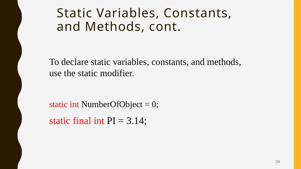 Introduction To Objects Oriented Programming - slide 34 of 53