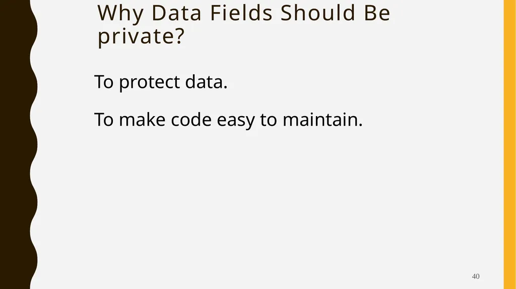 Introduction To Objects Oriented Programming - slide 40 of 53