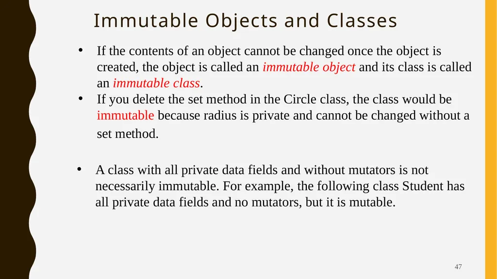 Introduction To Objects Oriented Programming - slide 47 of 53