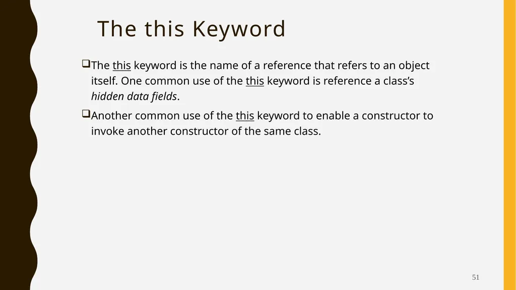 Introduction To Objects Oriented Programming - slide 51 of 53